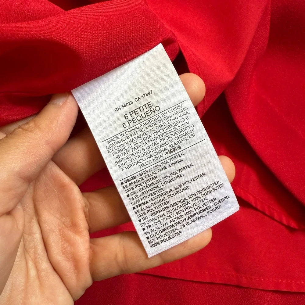 Banana Republic Vibrant Red Mini Dress-Size 6-NWT - Picture 13 of 13